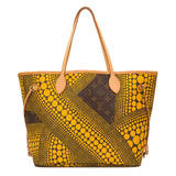 Louis Vuitton Yellow Monogram Kusama Waves Neverfull MM Tote Bag (Preloved - Excellent)
