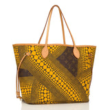 Louis Vuitton Yellow Monogram Kusama Waves Neverfull MM Tote Bag (Preloved - Excellent)