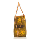 Louis Vuitton Yellow Monogram Kusama Waves Neverfull MM Tote Bag (Preloved - Excellent)