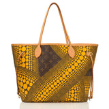 Louis Vuitton Yellow Monogram Kusama Waves Neverfull MM Tote Bag (Preloved - Excellent)