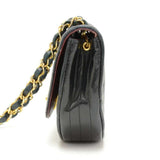 Vintage Chanel Flap Black Quilted Leather Shoulder Mini Bag