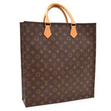 Louis Vuitton Sac Plat Monogram Canvas Tote Hand Bag