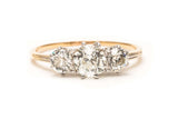 Edwardian 1.35 Carat Three-Stone Diamond Engagement Ring