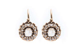 Georgian Rose Cut Diamond Earrings in Yellow Gold