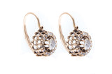 Georgian Rose Cut Diamond Earrings in Yellow Gold