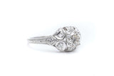 Art Deco 0.76ct Diamond Filigree Engagement Ring in Luxurious Platinum
