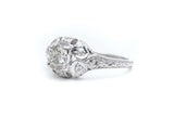 Art Deco 0.76ct Diamond Filigree Engagement Ring in Luxurious Platinum