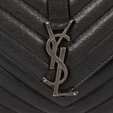 Yves Saint-Laurent Classic Medium Monogram Black Matelasse Leather College Bag