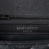 Yves Saint-Laurent Classic Medium Monogram Black Matelasse Leather College Bag