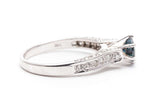 Classic 1.61 Carat Sapphire and Diamond Ring in 18k White Gold