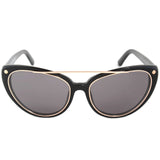 Tom Ford Edita Sunglasses FT0384 01A | Black/Gold Frame | Grey Lens