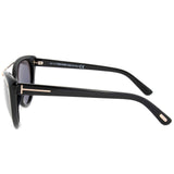 Tom Ford Edita Sunglasses FT0384 01A | Black/Gold Frame | Grey Lens