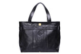 The Country Lane Tote Bag in Black Italian Leather