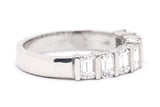 Seven Stone 1.75 Carat Emerald Cut Diamond Wedding Band in Platinum