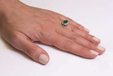Emerald and Diamond Ring in Luxurious Platinum