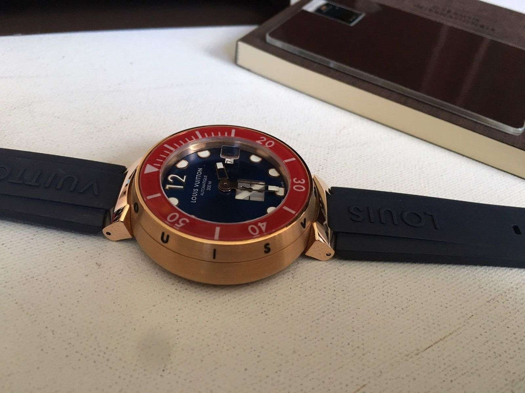 Louis Vuitton TAMBOUR DIVER in 18k Rose Gold Ref# Q103E