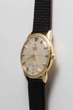 Vintage Mens Omega Geneve Wrist Watch in 18K Yellow Gold