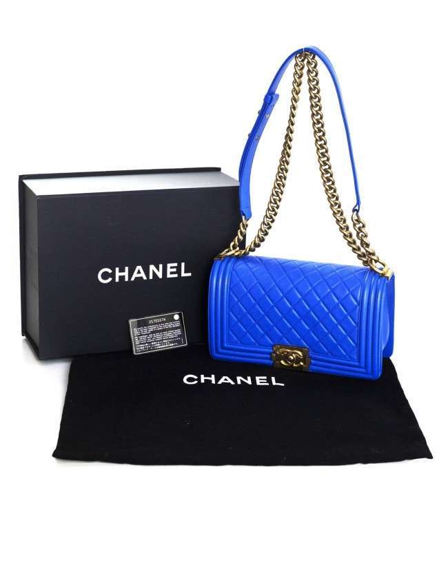 Chanel Cobalt Blue Quilted Leather Medium Boy Bag GHW – Luxify Marketplace
