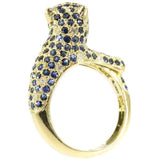 Vintage Gemstone and Gold Leopard Ring ca.1960