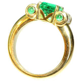 Vintage Colombian Emerald and Diamond Ring ca.1980