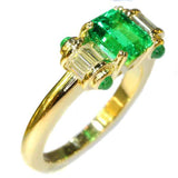 Vintage Colombian Emerald and Diamond Ring ca.1980