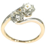 You & Me Diamond and Gold Engagement Ring