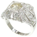 Large Art Deco Diamond and Platinum Statement Ring