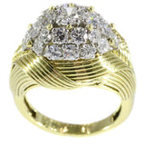 Vintage High Domed Diamond and Gold Ring by Mauboussin