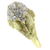 Vintage High Domed Diamond and Gold Ring by Mauboussin