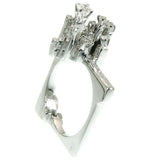 Vintage French Artist Diamond and White Gold Ring