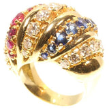 Vintage Large Gemstone and Gold Statement Ring