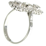 Vintage Three Diamond and Platinum Engagement Ring