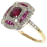 Art Deco Diamond and Ruby Ring