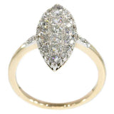 Antique Diamond and Gold Marquise Ring