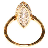 Antique Diamond and Gold Marquise Ring