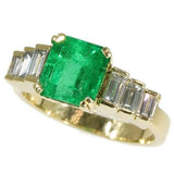 Vintage Colombian Emerald and Diamond From France
