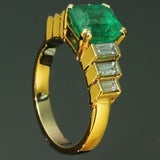 Vintage Colombian Emerald and Diamond From France