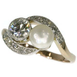 Antique Pearl and Diamond Engagement Ring ca.1900