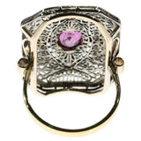 Edwardian Natural Pink Sapphire and Diamond Ring ca.1910