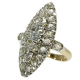 Victorian Diamond and Yellow Gold Marquise Ring
