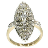 Victorian Diamond and Yellow Gold Marquise Ring