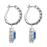 Dangling 4.40 Carat Sapphire and Diamond Earrings