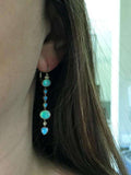 Dalben Australian Opal Diamond Gold Drop Earrings