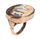 Italian Neoclassical Cameo Gold Putti Ring circa 1820