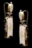 Victorian Dove Bird Earrings in Multi Color Gold