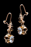 Victorian Paste Dangle Earrings in Yellow Gold