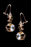 Victorian Paste Dangle Earrings in Yellow Gold