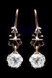 Victorian Paste Dangle Earrings in Yellow Gold