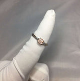 NATURAL 1.00ct Untreated CEYLON Padparadscha Sapphire Diamond Ring 18k CERTIFIED