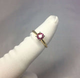 UNHEATED Purple Sapphire Ring 14k Mixed Gold IGI CERTIFIED Round Diamond Cut